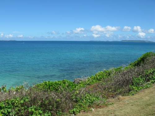 View from cliff above Courtney Beach, Okinawa.